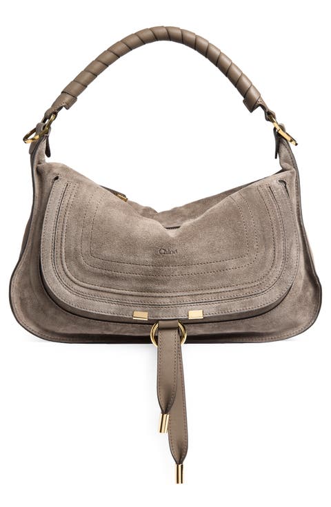 Small Marcie Suede Shoulder Bag