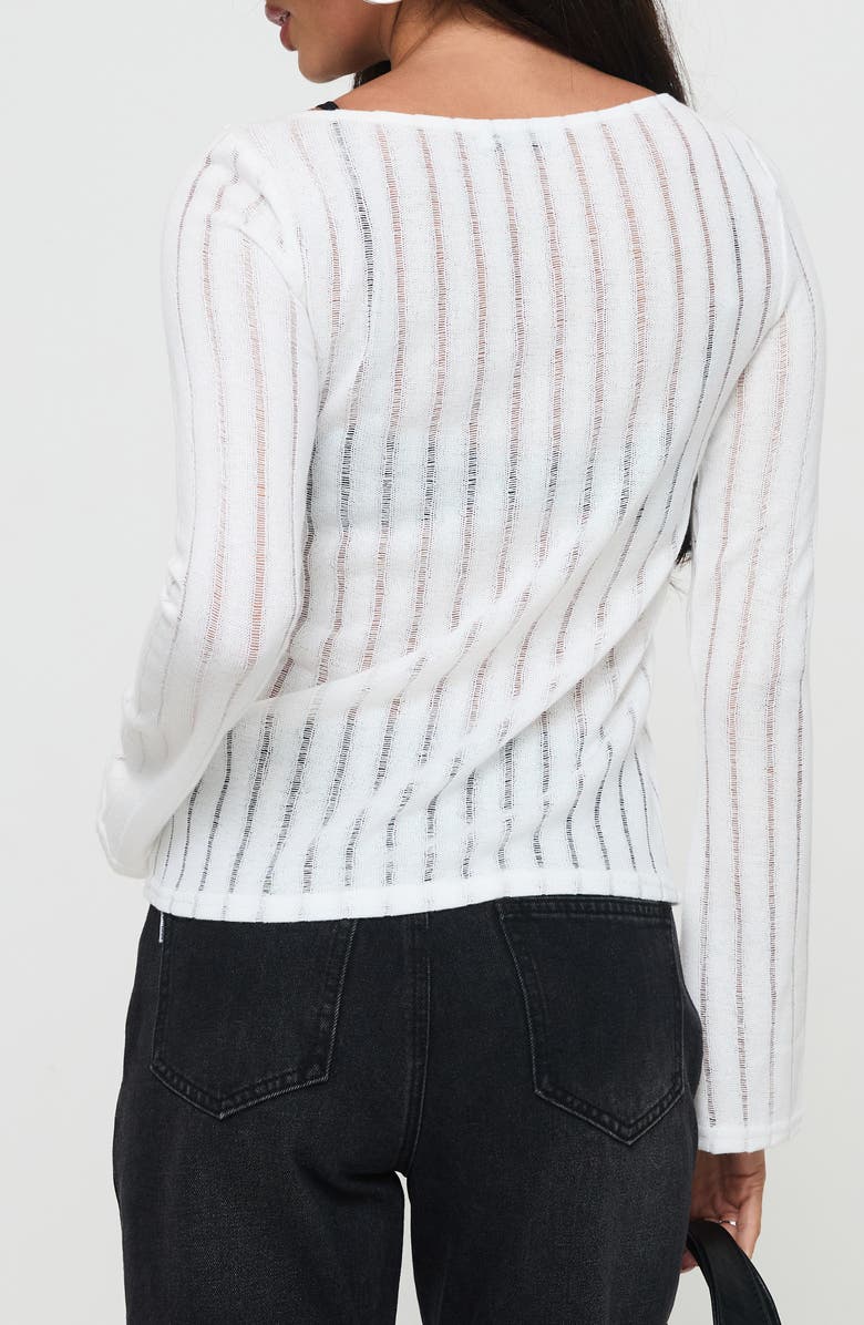 Princess Polly Tuppence Open Stitch Sweater, Alternate, color, White