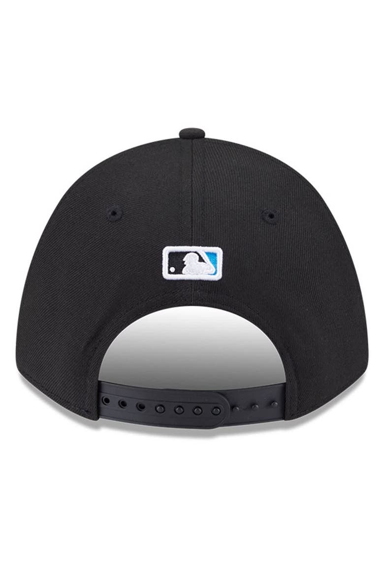 New Era Men's New Era  Black Miami Marlins Player Replica 9FORTY Adjustable Hat, Alternate, color, Black
