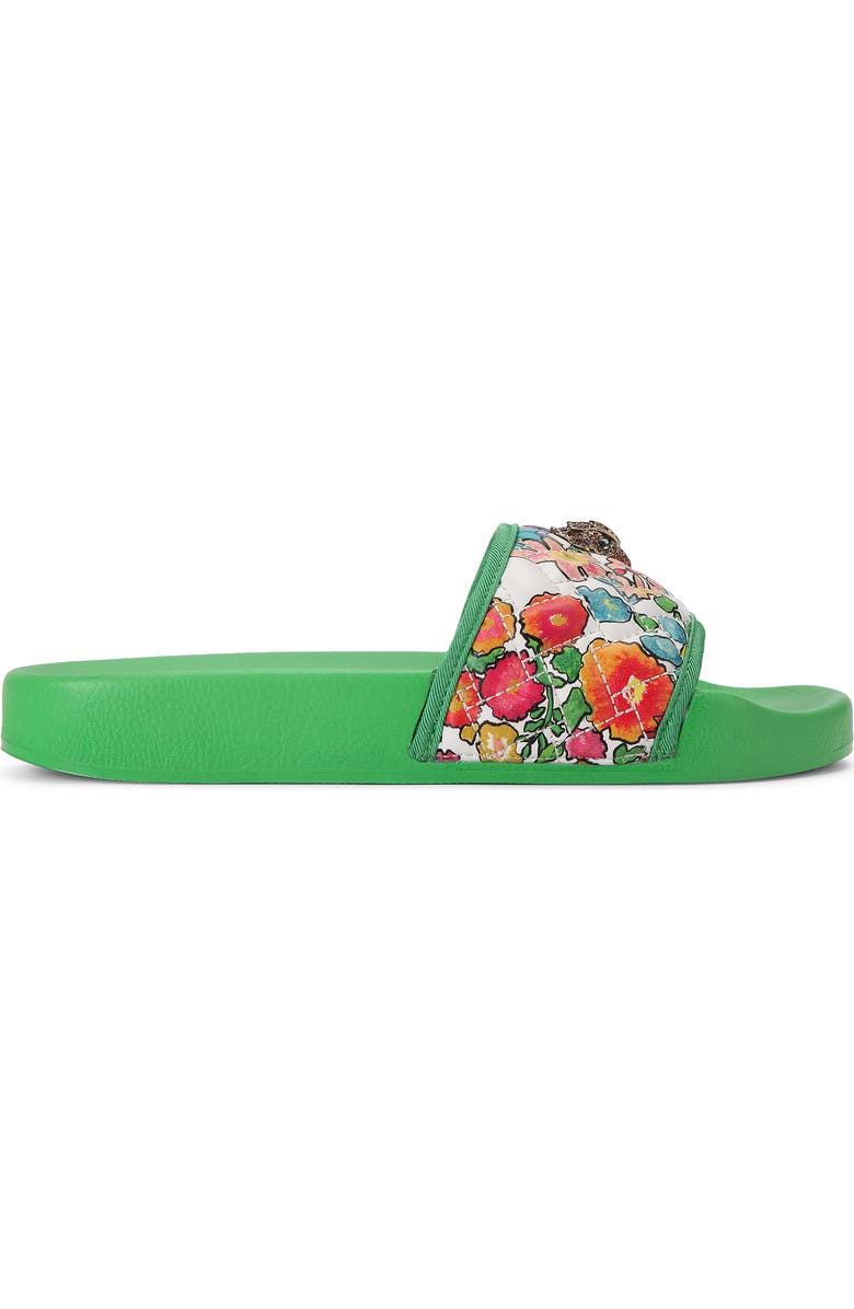Kurt Geiger London Meena Eagle Slide Sandal, Main, color, Green/ Open White