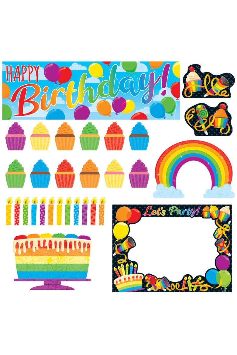 Rainbow Birthday Learning Set, Alternate, color, Multicolored