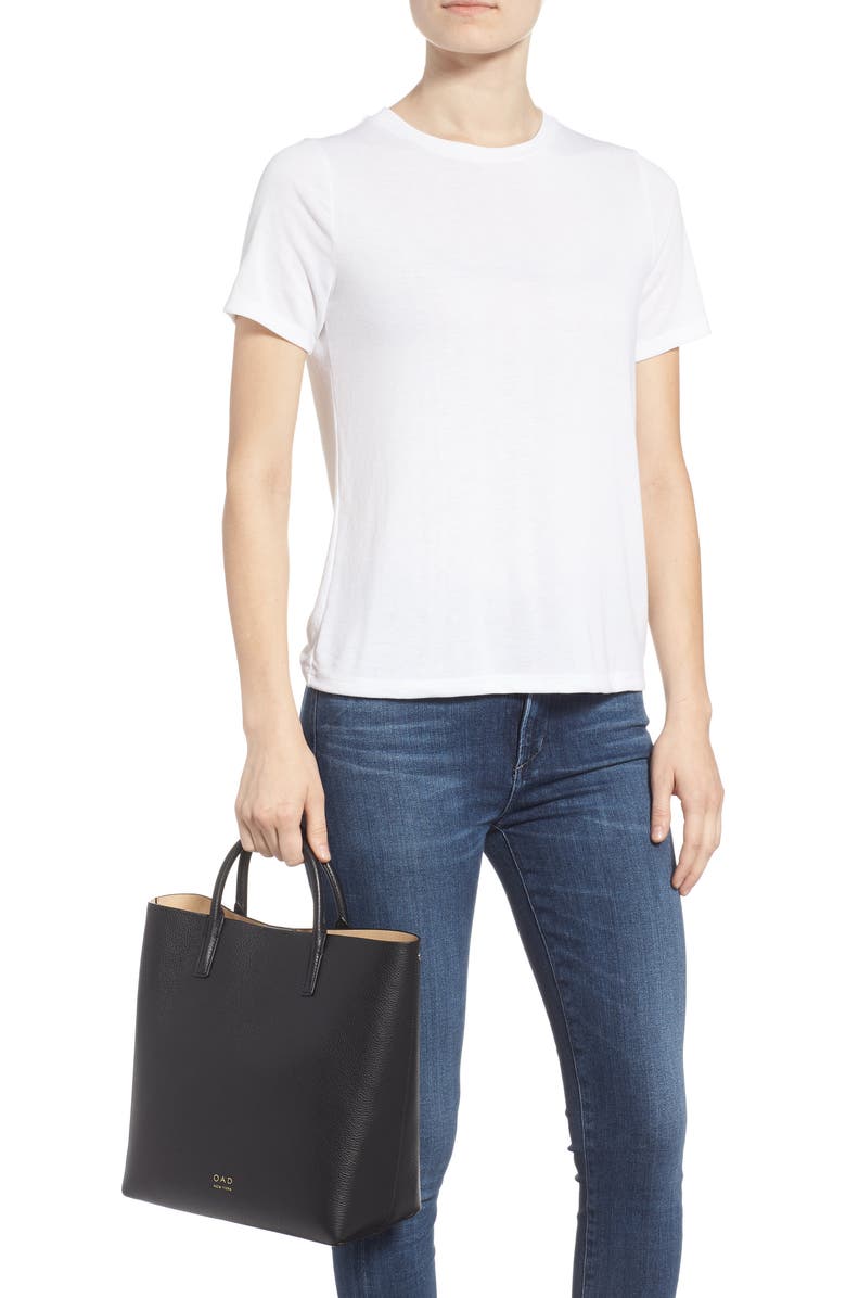 OAD New York Tall Carryall Pebbled Leather Tote, Alternate, color,