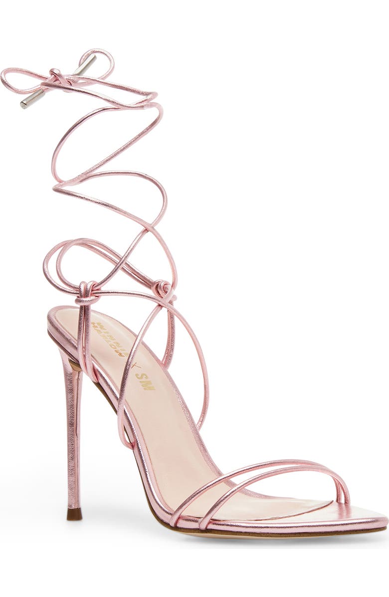 Steve Madden Winnie Harlow x Steve Madden Badgirl Ankle Wrap Stiletto Sandal, Main, color,