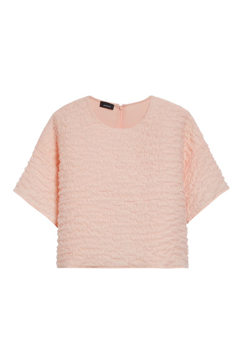 Techno Organza Boxy Top, Alternate, color, PEACH