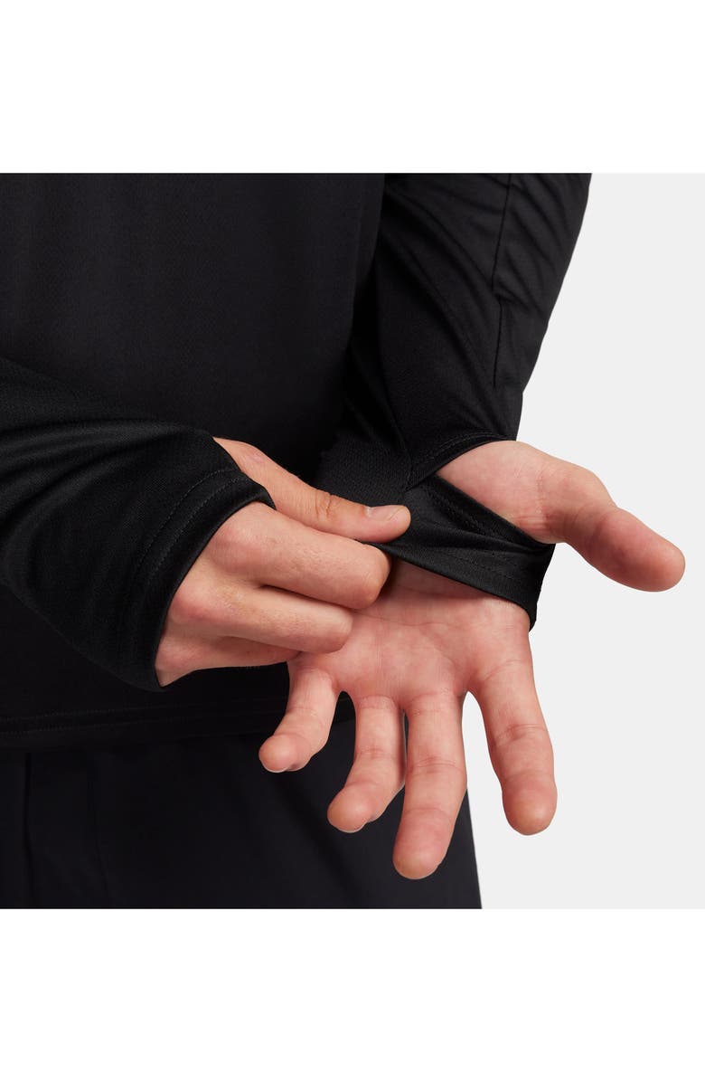 Nike Dri-FIT Half Zip Running Top, Alternate, color, Black/ Reflective Silver