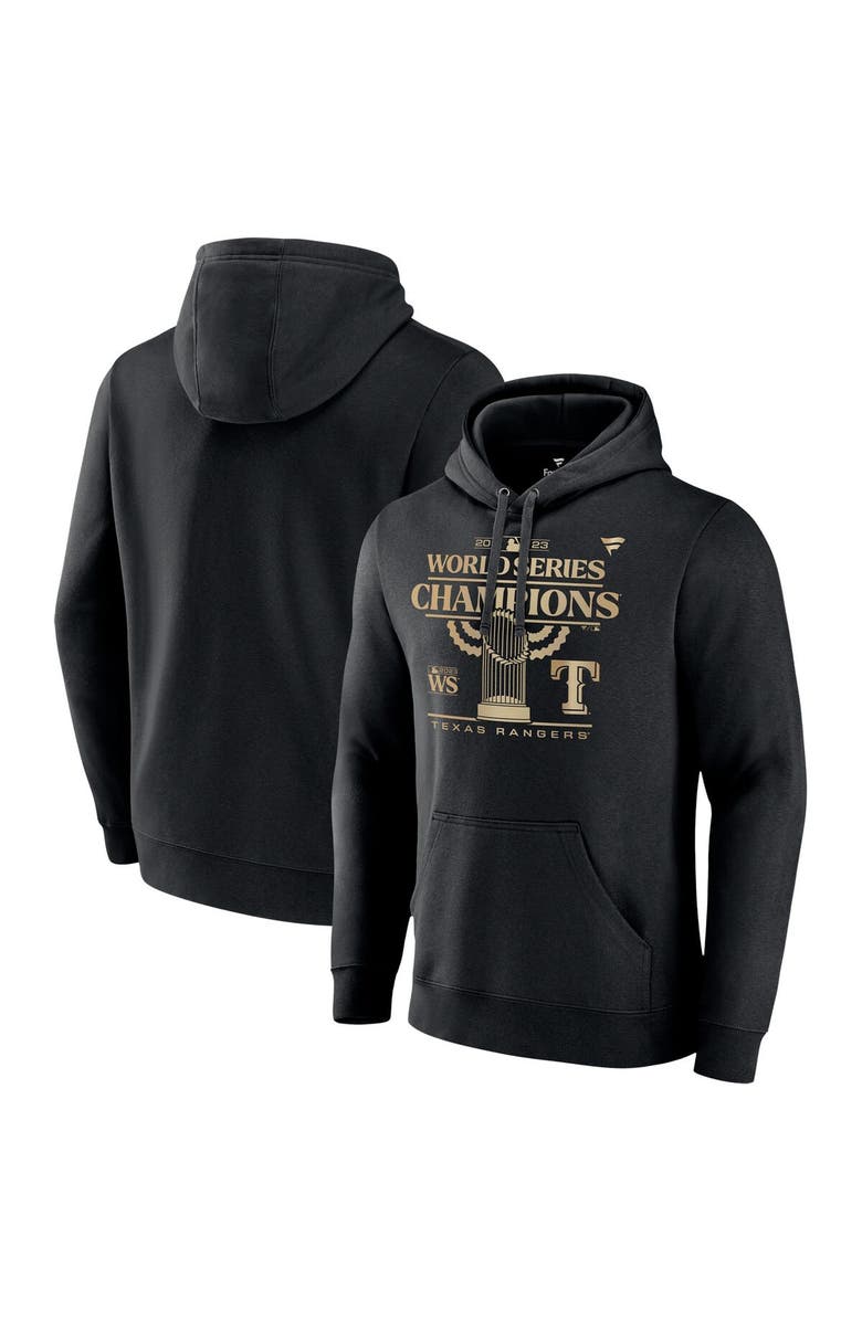 FANATICS Men's Fanatics Branded Black Texas Rangers 2023 World Series Champions Parade Pullover Hoodie, Alternate, color,