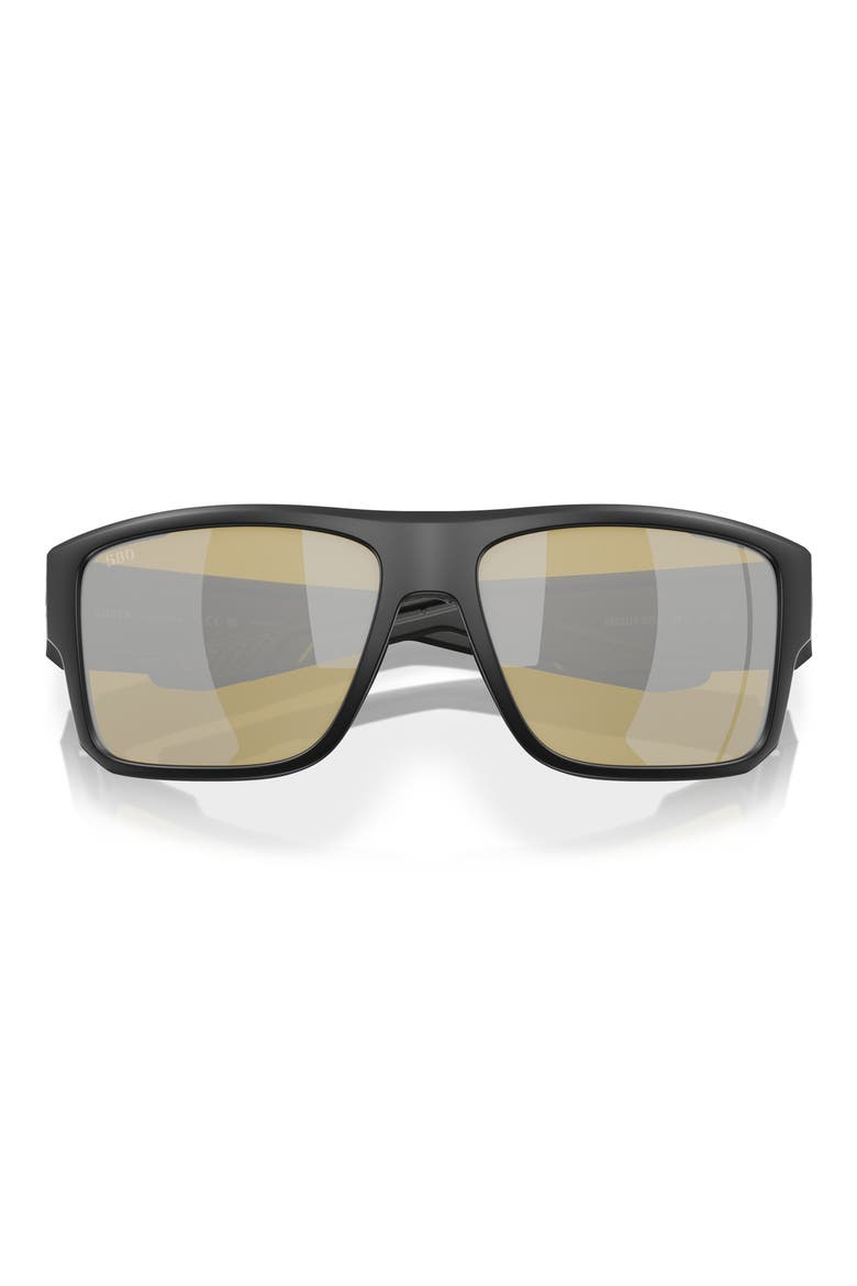 Taxman 59mm Polarized Square Sunglasses, Alternate, color, BLACK/ SUNRISE SILVER