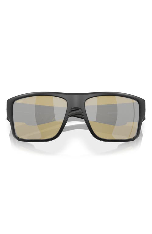Costa Del Mar Taxman 59mm Polarized Square Sunglasses In Black/sunrise Silver