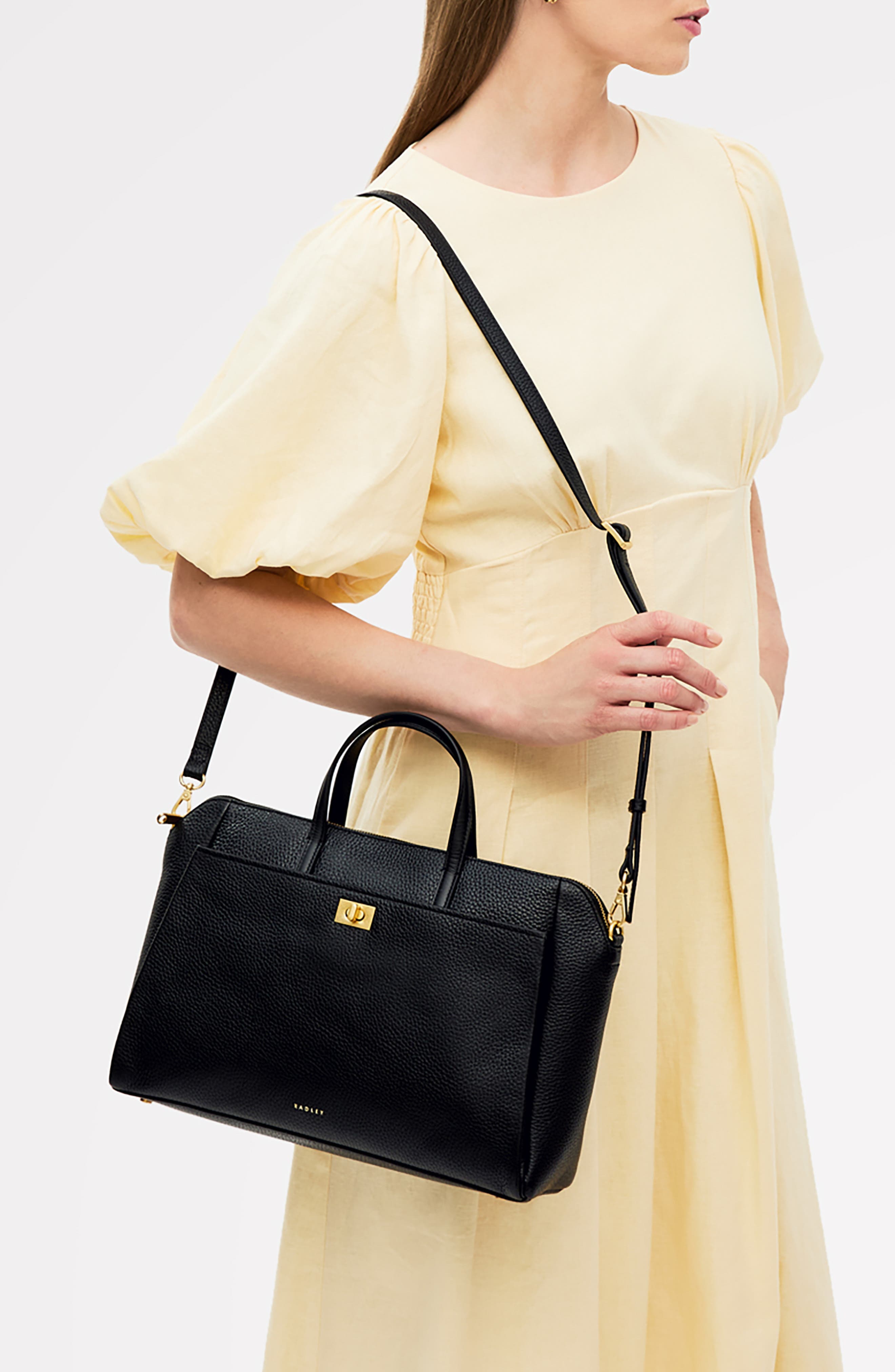 Radley Brook Avenue Pebbled Leather Satchel, Alternate, color, 