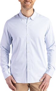 Cutter & Buck Skyline Epic Confidence Stripe Stretch Button-Down Shirt