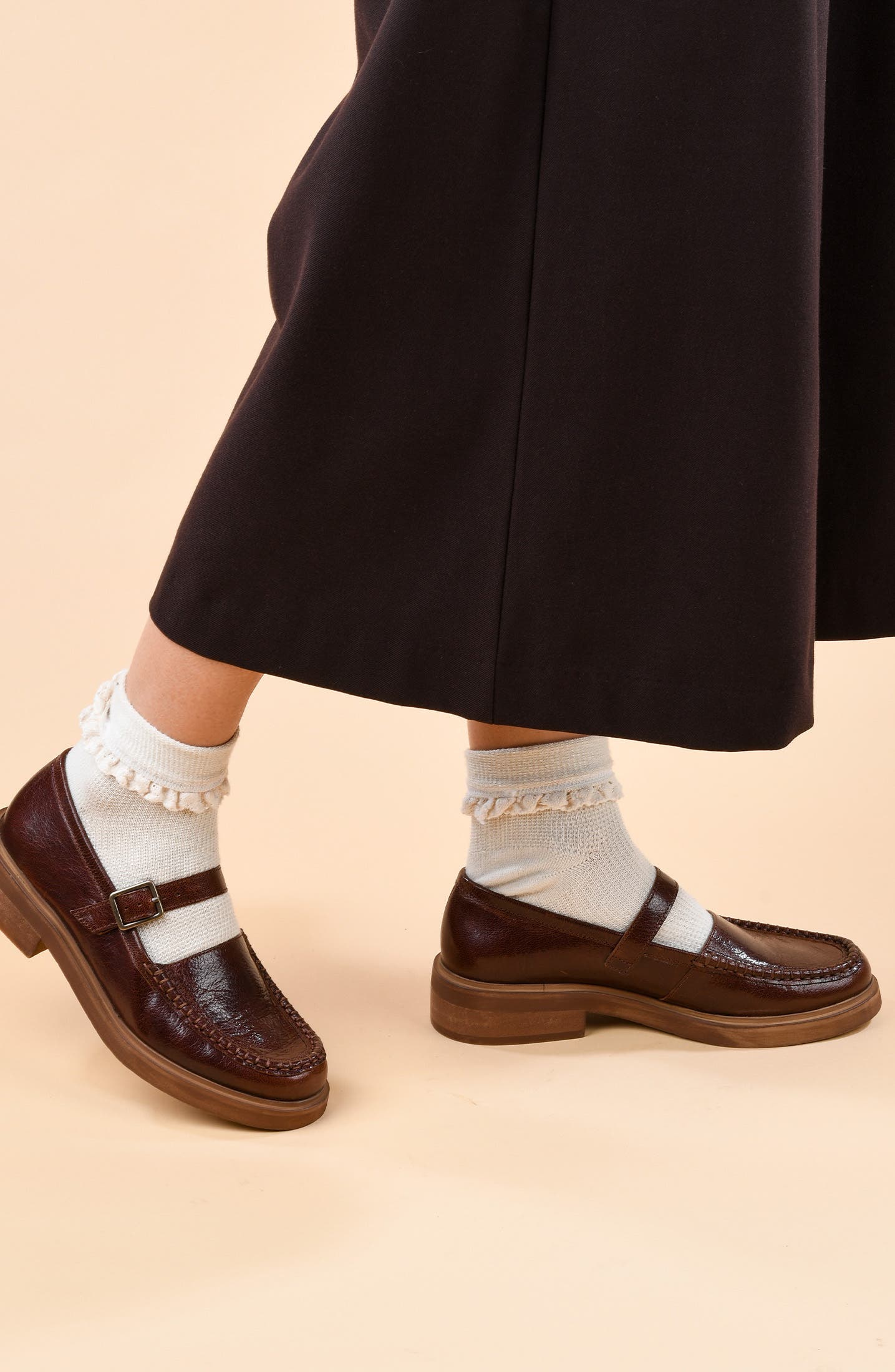 Honeybunch II Leather Mary Jane Flat, Alternate, color, BROWN
