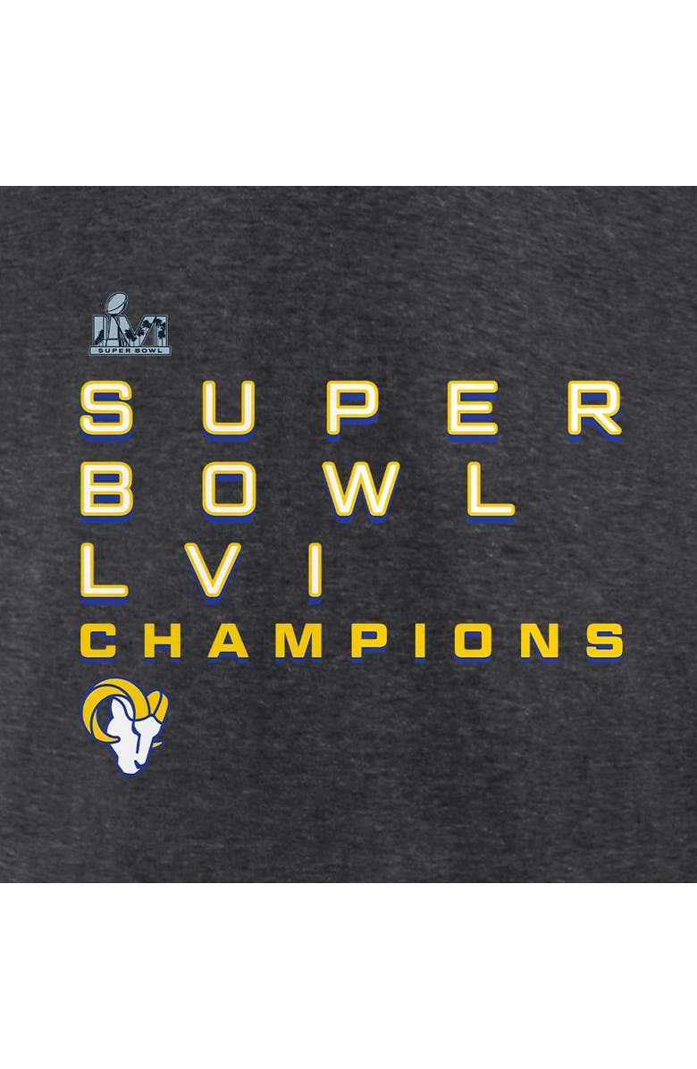 FANATICS Men's Fanatics Branded Charcoal Los Angeles Rams Super Bowl LVI Champions Big & Tall Signature Roster Long Sleeve T-Shirt, Alternate, color, 