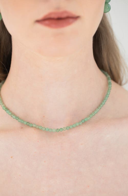 Jennifer Behr Ersa Semiprecious Stone Necklace In Green