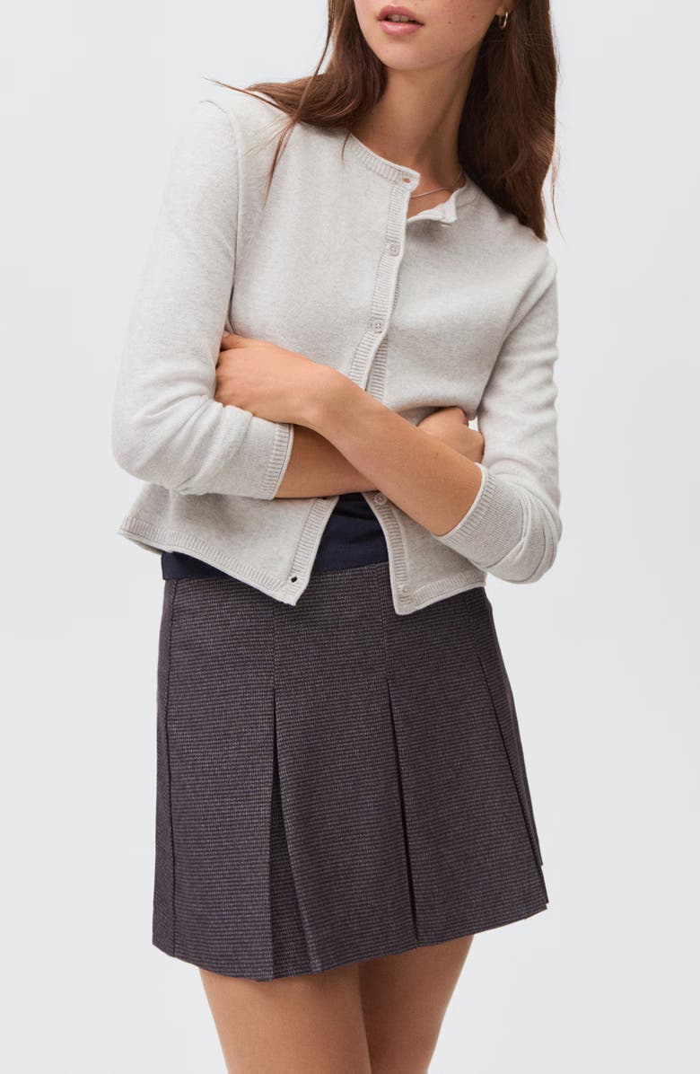 MANGO TEEN Crewneck Cotton Blend Cardigan, Alternate, color,