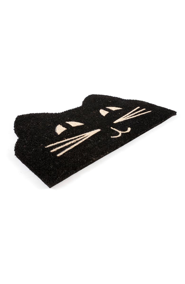 ENTRYWAYS Cat Face Non Slip Coir Doormat, Main, color,