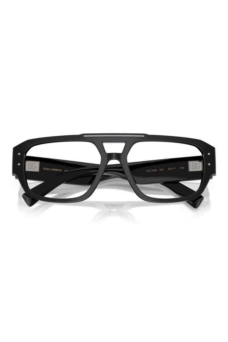 56mm Pilot Optical Glasses, Alternate, color, BLACK