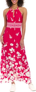 London Times Morris Floral Maxi Sundress