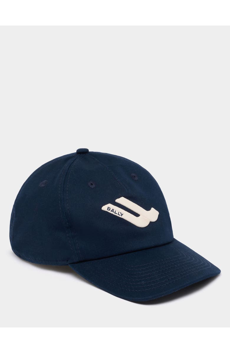 Bally Baseball Hat in Cotton With a B-Wing Patch, Main, color,