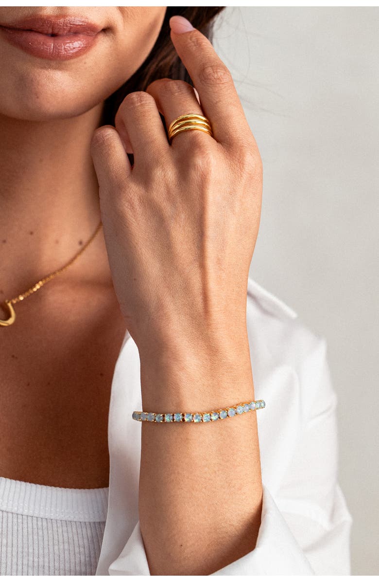 Mint & Lily Blue Opal Tennis Bracelet, Alternate, color, Blue Opal