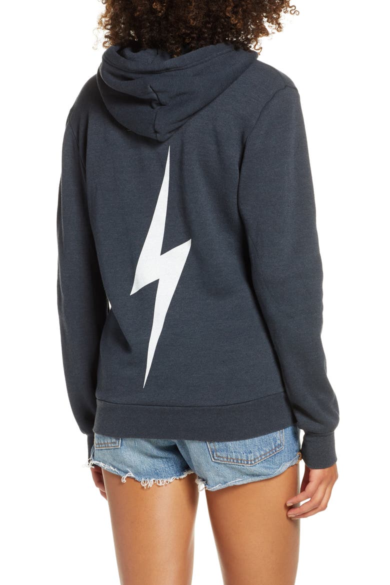 Bolt Zip Hoodie, Alternate, color, CHARCOAL