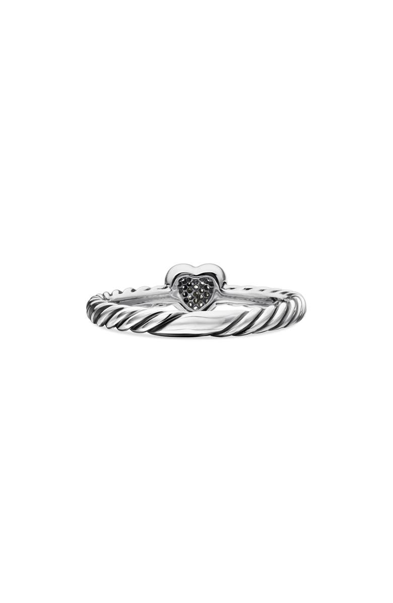 David Yurman Cable Collectibles Pavé Diamond Heart Ring, Alternate, color, Diamond