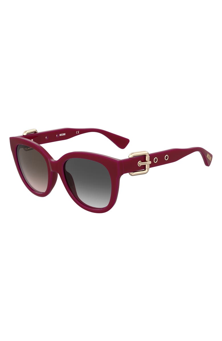 Moschino 54mm Gradient Cat Eye Sunglasses, Alternate, color, Red