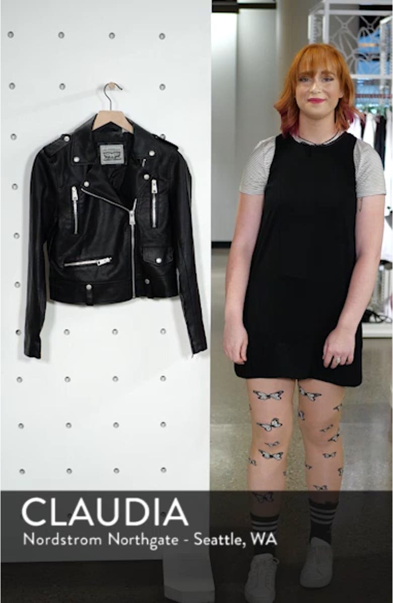 <sup>®</sup> Faux Leather Moto Jacket, sales video thumbnail