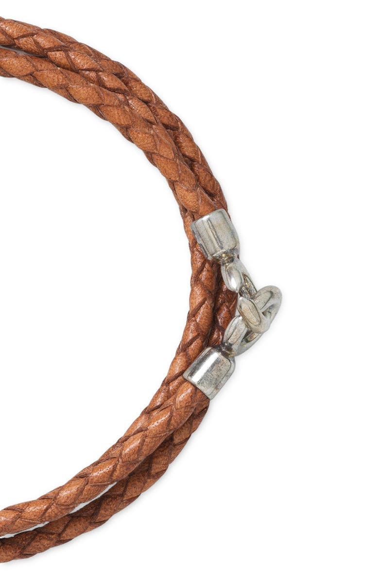 Degs & Sal Braided Wrap Bracelet, Alternate, color, Saddle