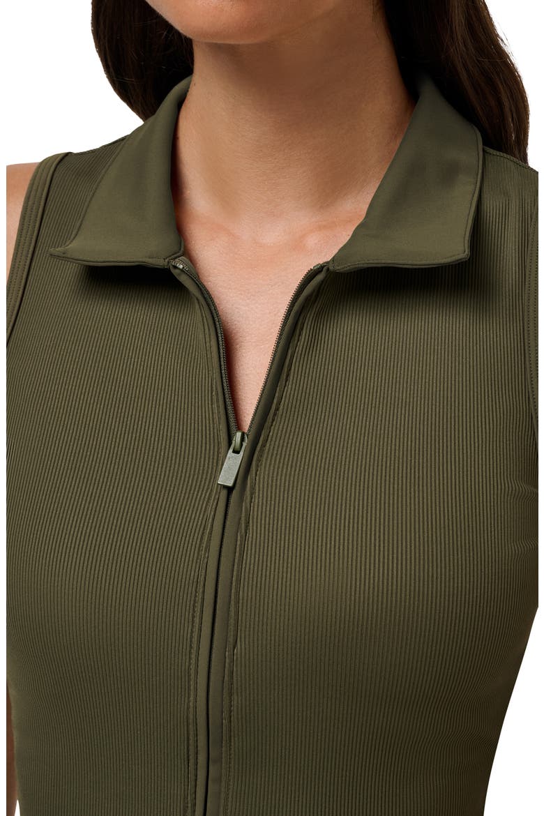 Midline Zip Polo Tank, Alternate, color, GRAPE LEAF