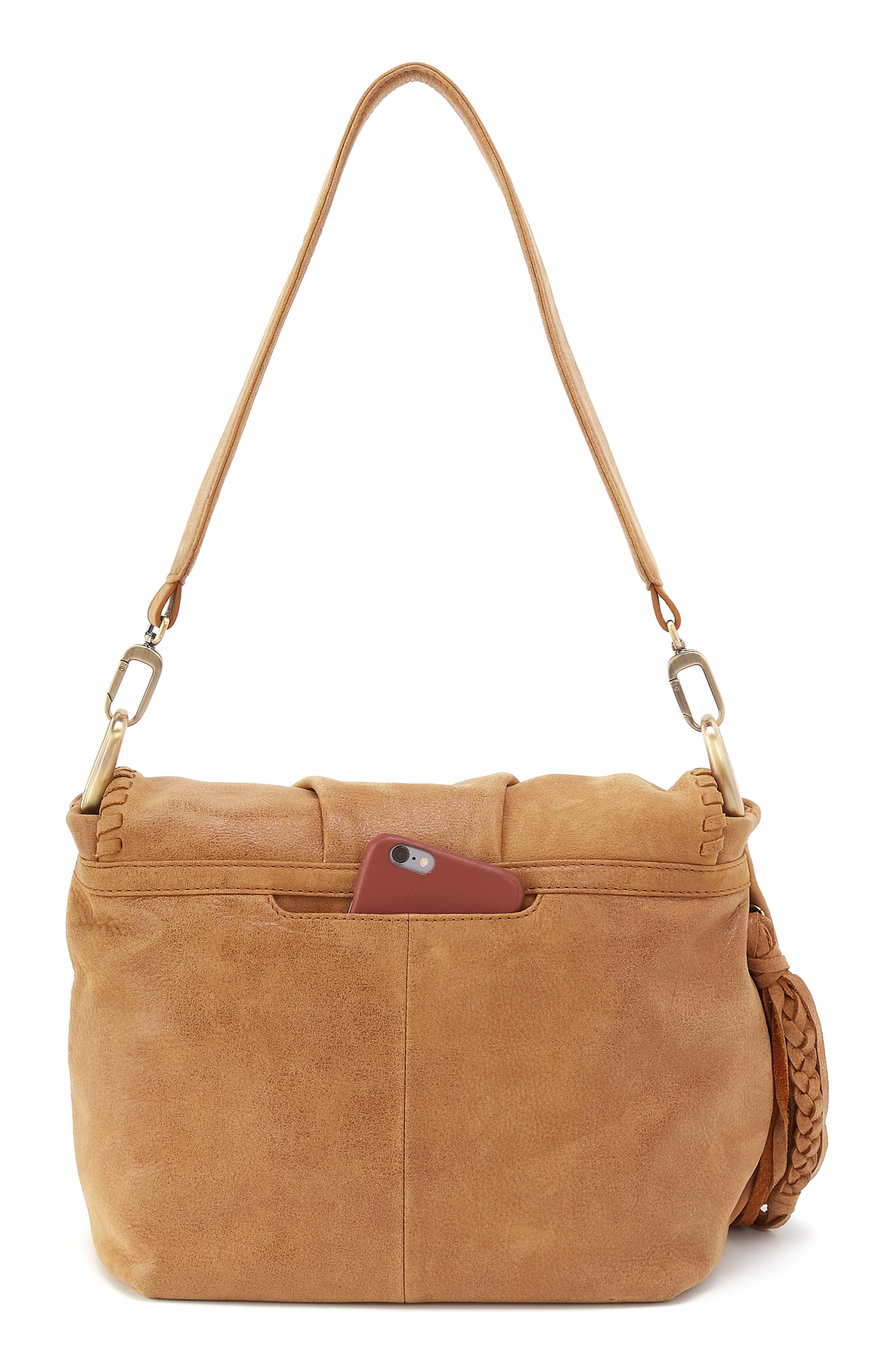 HOBO Harley Convertible Leather Shoulder Bag, Alternate, color, Whiskey