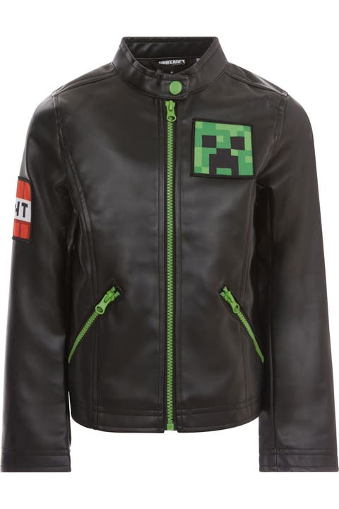 Creeper Zip-up Leather Jacket (little Kid & Big Kid)