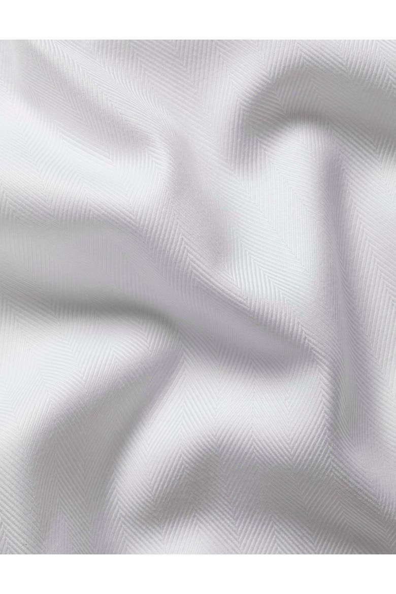Cutaway Collar Non-Iron Herringbone Shirt, Alternate, color, White