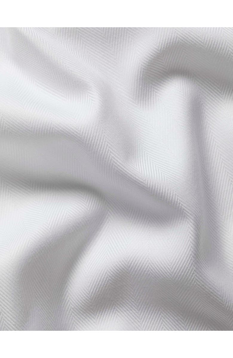 Charles Tyrwhitt Cutaway Collar Non-Iron Herringbone Shirt, Alternate, color, White