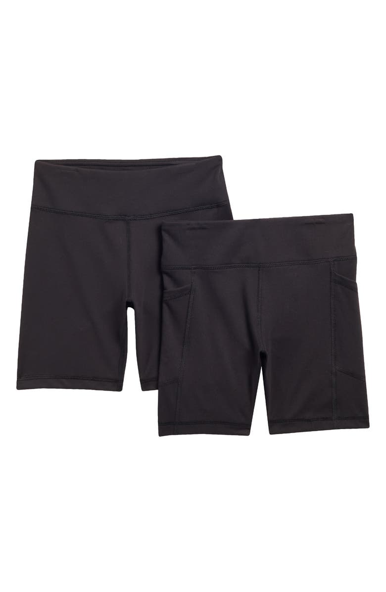 90 DEGREE BY REFLEX Kids' 2-Pack Bike Shorts, Main, color, 