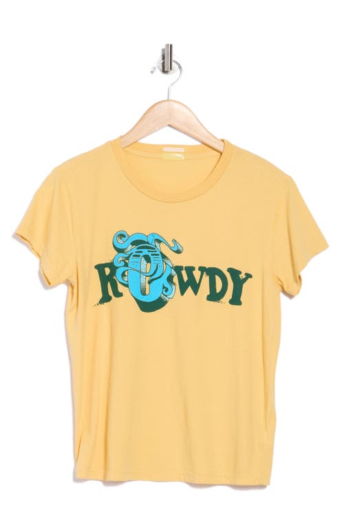 Mother The Boxy Goodie Goodie Rowdy T-shirt In Yellow