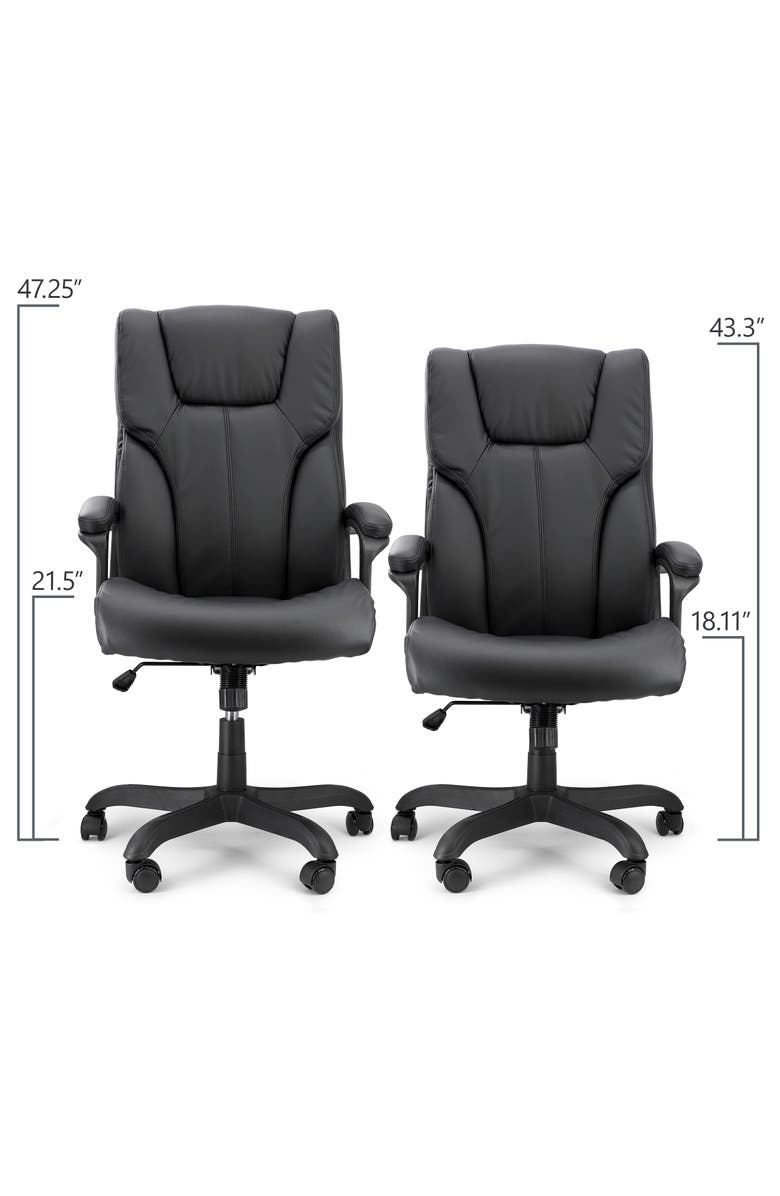 Elama High Back Adjustable Office Chair, Alternate, color, Black