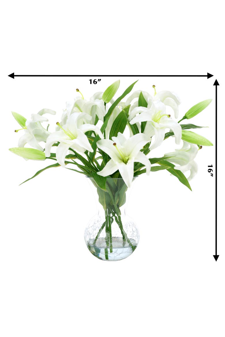 Vase of Lilies, Alternate, color, White