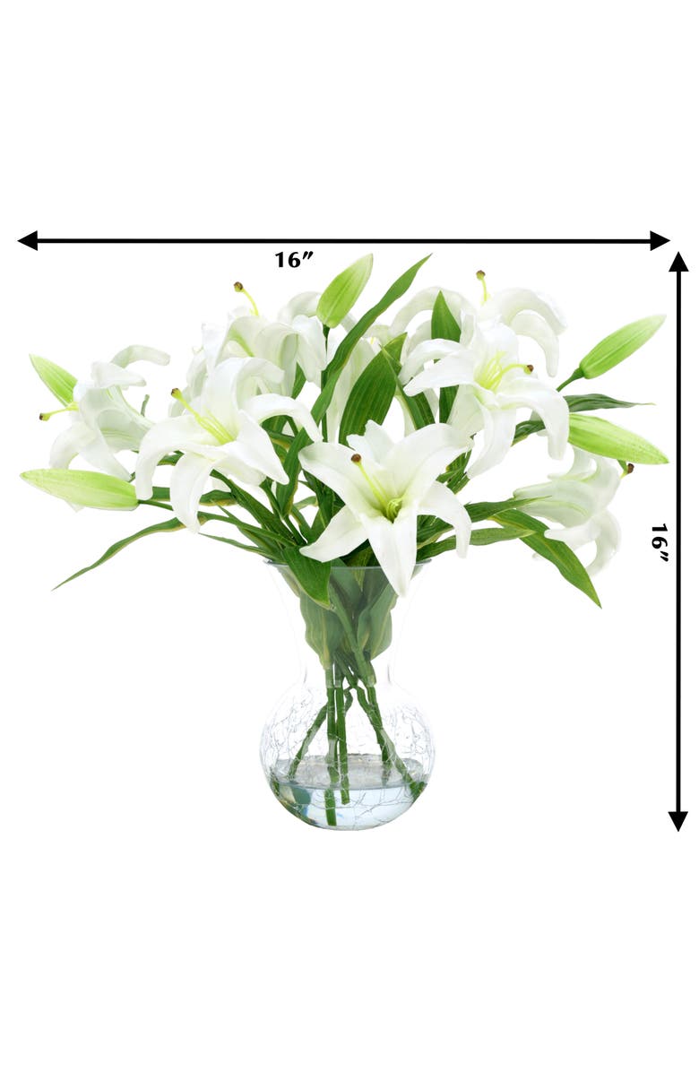 Mark Roberts Vase of Lilies, Alternate, color, White