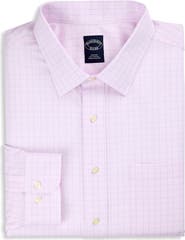 B+T Essentials Fit by Dxl Big & Tall Non-Iron Glen Plaid Dress Shirt