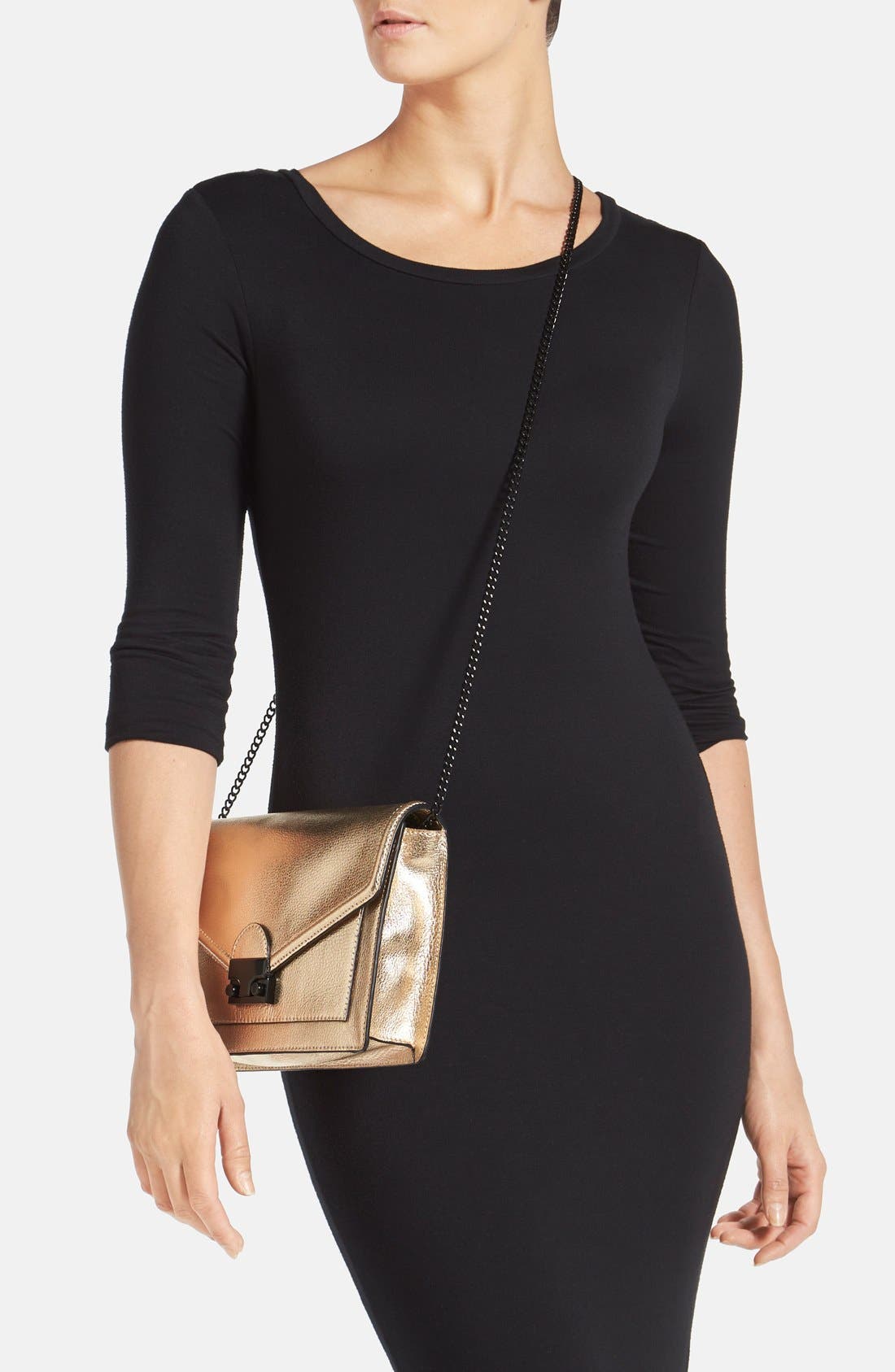 'Rider' Clutch, Alternate, color, PALE GOLD