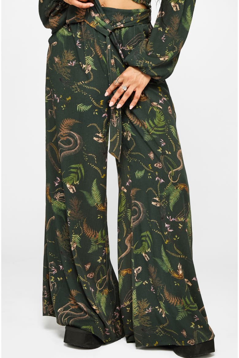 Noctaris Wide Leg Palazzo Trousers, Alternate, color, Black