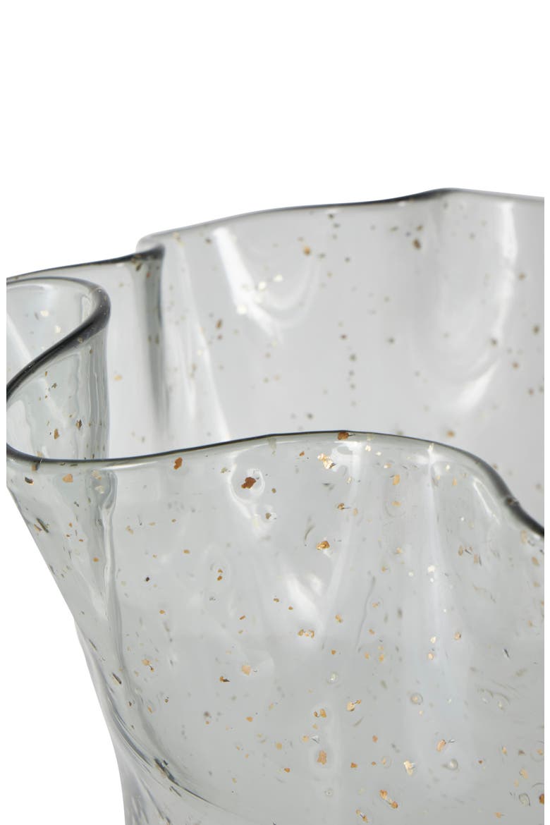 Speckled Glass Vase, Alternate, color, BLACK
