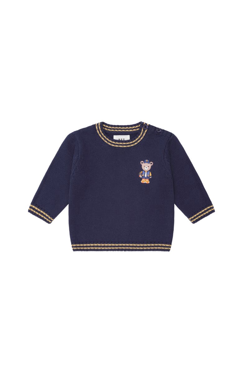 Huxbaby Baller Hux Tipped Pullover, Main, color, Ember Multi Navy