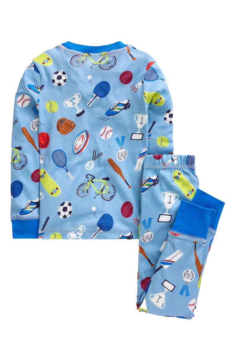 Mini Boden Kids' Sport Glow in the Dark Fitted Two-Piece Pajamas, Alternate, color, 