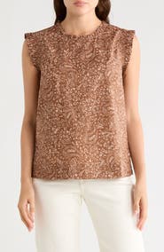 DR2 by Daniel Rainn Smocked Ruffle Tank