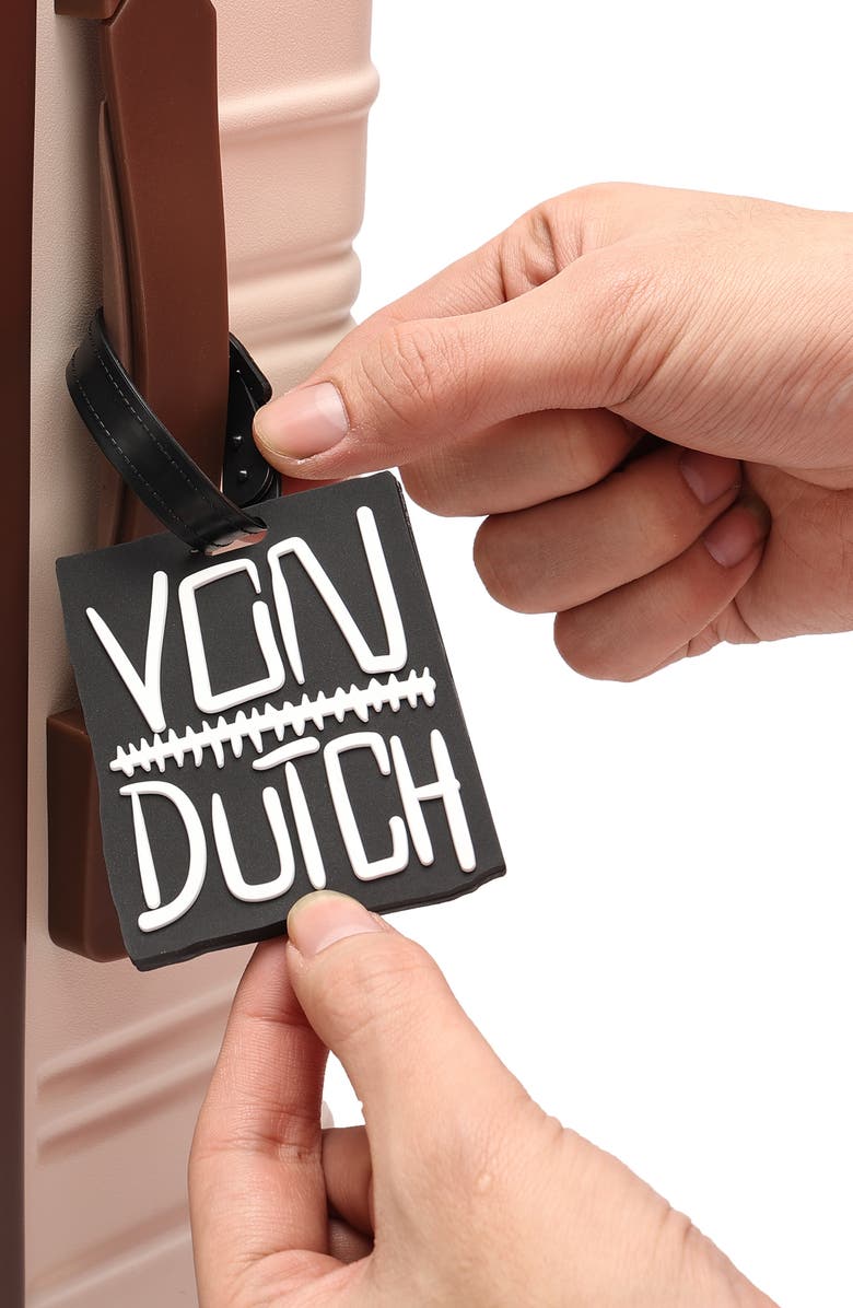 Von Dutch Stitched 2-Piece Suitcase ID Tag Set with Adjustable Straps, Alternate, color, Stitched