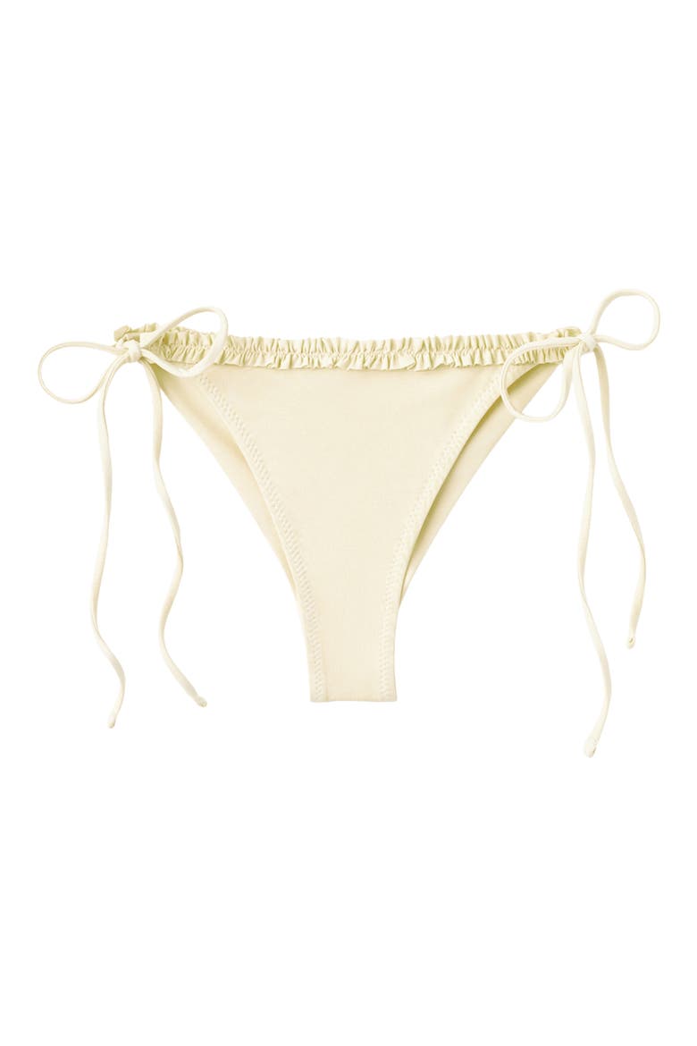 Ruched Cheeky Bikini Bottoms, Main, color, ECRU