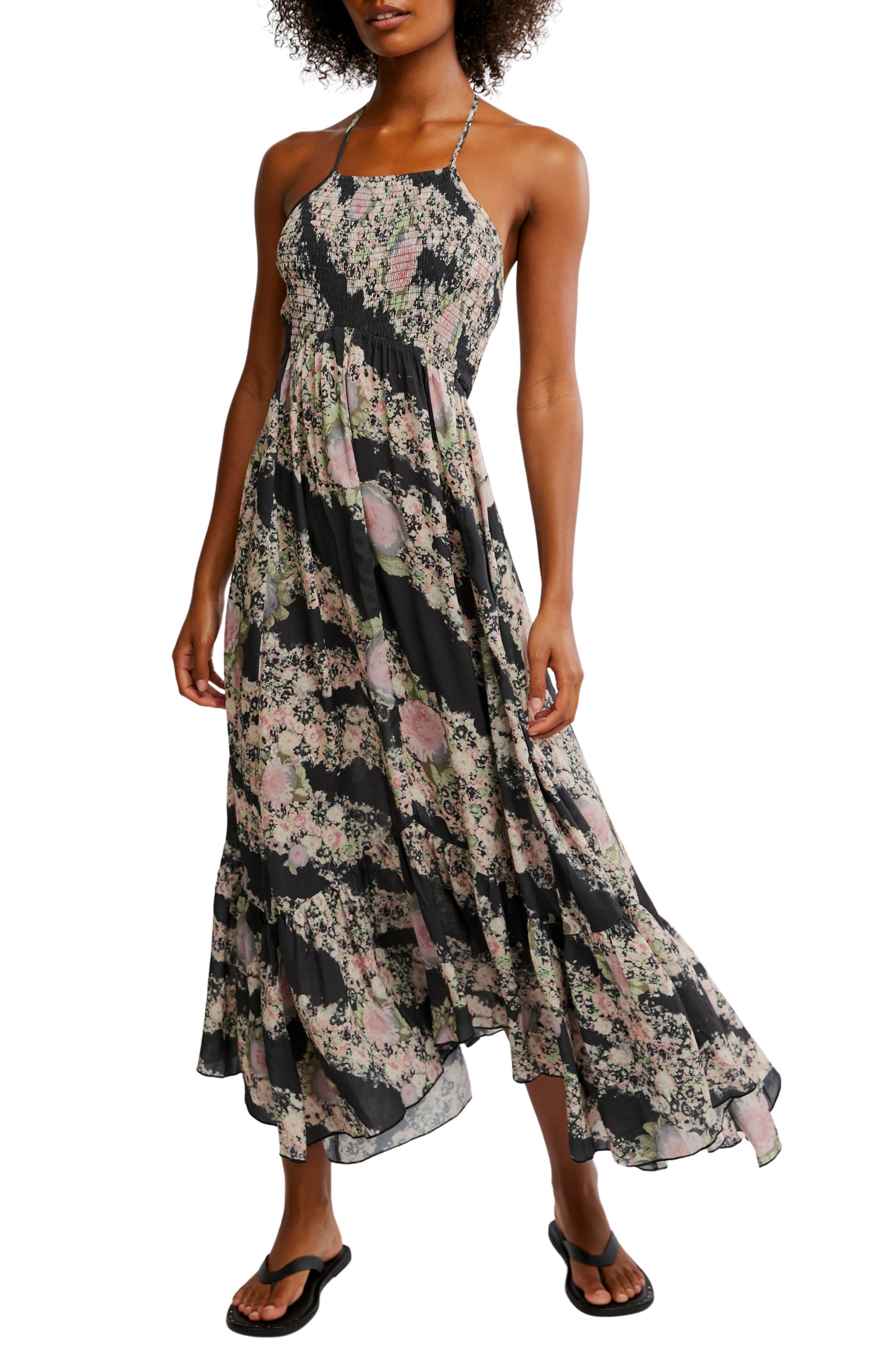 Free People Heat Wave Floral Print High/Low Dress