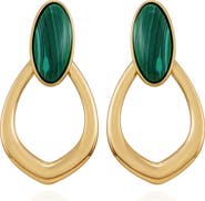 Vince Camuto Faux Stone Doorknocker Earrings