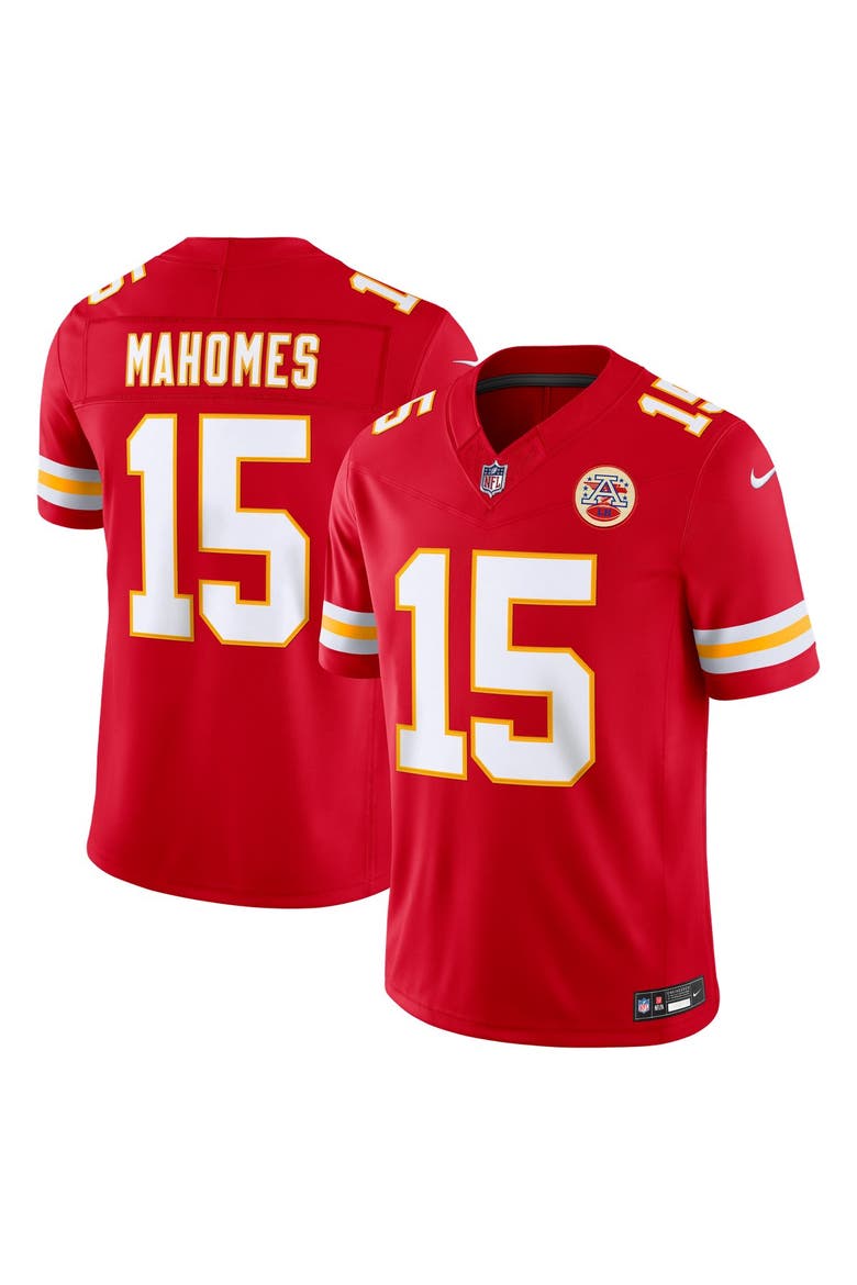 Men's Nike Patrick Mahomes Red Kansas City Chiefs Team Vapor F.U.S.E. Stitched Limited Jersey, Main, color, Red